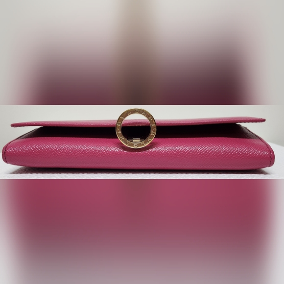 BVLGARI Bvlgari Pink Leather Bifold Wallet - Picture 7 of 16